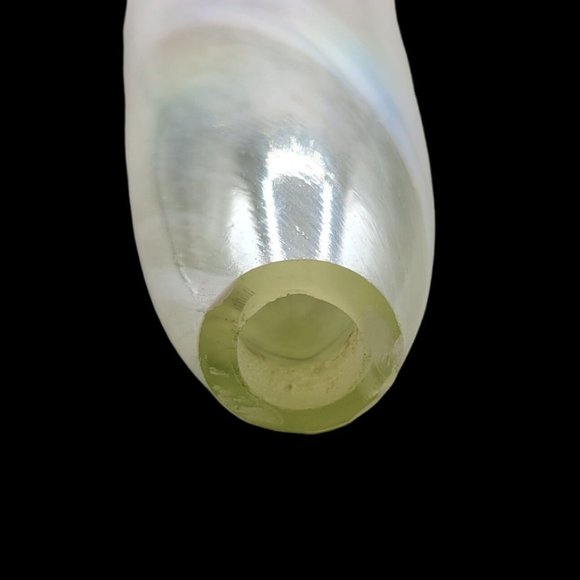 Mt St Helens Ash Glass Vase Iridescent Shimmery Footed Bud Vase - Picture 5 of 6